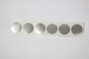 SAS40 - Safety decal - solid silver circles - 30cm long